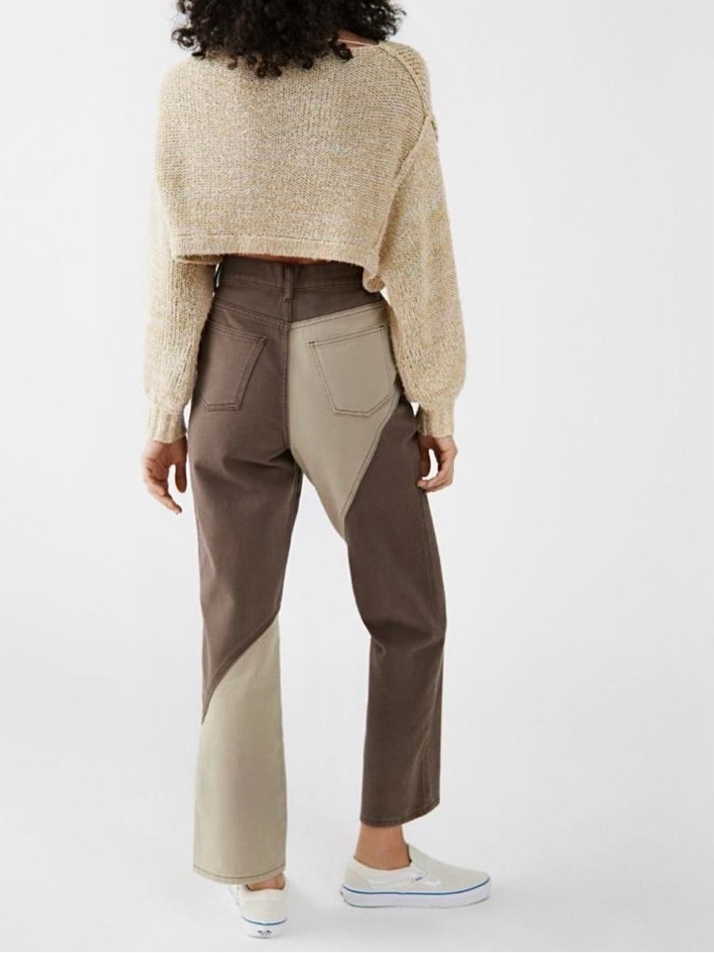 UrbanOutfitters BDG Patchwork Cowboy Jeans Straight-Leg in Brown Khaki Size27